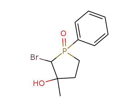 Molecular Structure of 42408-51-5 (2-Bromo-3-hydroxy-3-methyl-1-phenylphospholane 1-oxide)