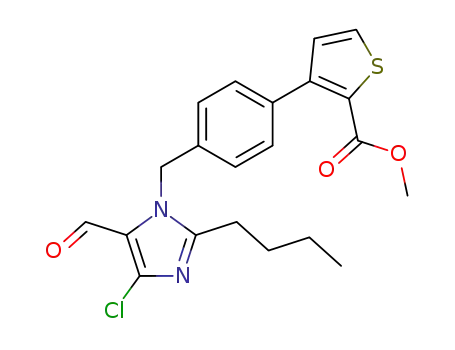2-butyl-4-chloro-5-formyl-1-<<1-<2-(methoxycarbonyl)thien-3-yl>-4-phenyl>methyl>-1H-imidazole