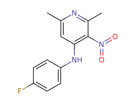 2,6-dimethyl-4-(4-fluorophenylamino)-3-nitropyridine