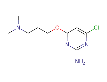 Molecular Structure of 1544806-80-5 (4-chloro-6-(3-(dimethylamino)propoxy)pyrimidin-2-amine)