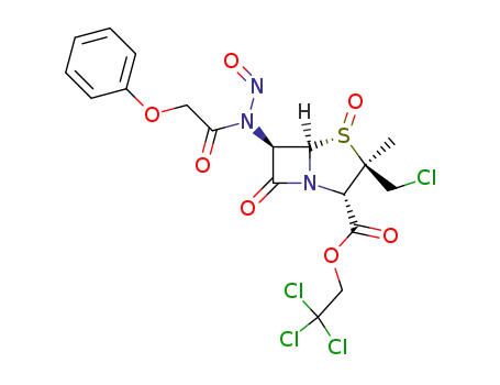 trichloroethyl 2β-(chloromethyl)-2α-methyl-6β-(N-nitrosophenoxyacetamido)-penam-3α-carboxylate 1R-oxide