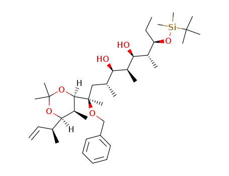 (2R,4R,5R,6S,7R,8R,9R)-2-Benzyloxy-9-(tert-butyl-dimethyl-silanyloxy)-4,6,8-trimethyl-2-[(4R,5S,6R)-2,2,5-trimethyl-6-((S)-1-methyl-allyl)-[1,3]dioxan-4-yl]-undecane-5,7-diol