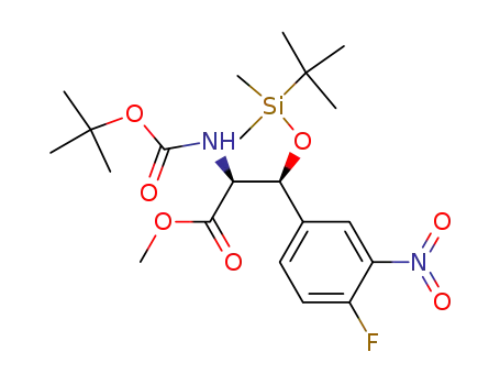 (2S,3S)-2-tert-Butoxycarbonylamino-3-(tert-butyl-dimethyl-silanyloxy)-3-(4-fluoro-3-nitro-phenyl)-propionic acid methyl ester