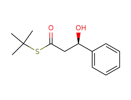 Molecular Structure of 112303-67-0 (S-tert-butyl (3R)-3-hydroxy-3-phenylpropanethioate)
