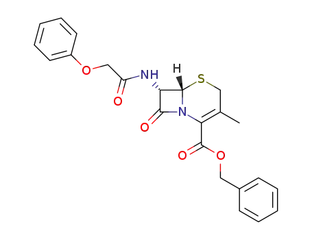 benzyl (-)-(6S,7S)-3-methyl-8-oxo-7-phenoxyacetamido-5-thia-1-azabicyclo[4.2.0]oct-2-ene-2-carboxylate