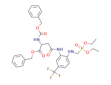 (R)-2-benzyloxycarbonylamino-3-{2-[(diethoxy-phosphorylmethyl)-amino]-5-trifluoromethyl-phenylamino}-propionic acid benzyl ester