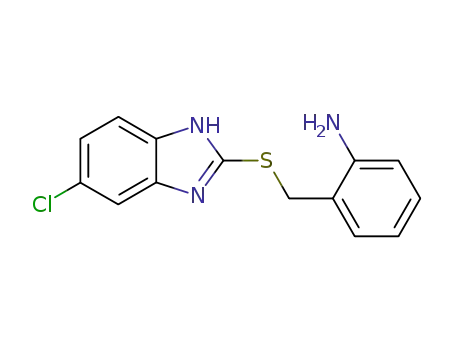 Molecular Structure of 106746-77-4 (Benzenamine, 2-[[(5-chloro-1H-benzimidazol-2-yl)thio]methyl]-)