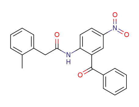 Molecular Structure of 366456-10-2 (N-(2-benzoyl-4-nitrophenyl)-2-(2-methylphenyl)acetamide)