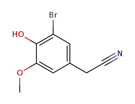 2-(3-bromo-4-hydroxy-5-methoxyphenyl)acetonitrile