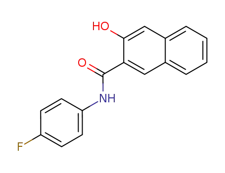 Molecular Structure of 6267-93-2 (N-(4-fluorophenyl)-3-hydroxynaphthalene-2-carboxamide)