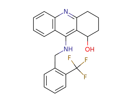Molecular Structure of 104628-34-4 (9-{[2-(trifluoromethyl)benzyl]amino}-1,2,3,4-tetrahydroacridin-1-ol)