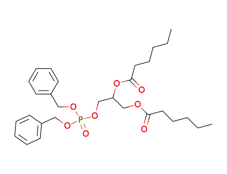 Hexanoic acid 2-(bis-benzyloxy-phosphoryloxy)-1-hexanoyloxymethyl-ethyl ester