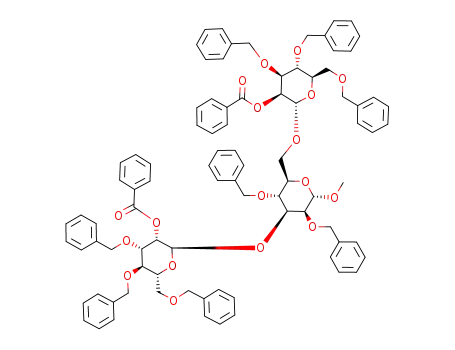 methyl 2,4-di-O-benzyl-3,6-di-O-(2-O-benzoyl-3,4,6-tri-O-benzyl-α-D-mannopyranosyl)-α-D-mannopyranoside