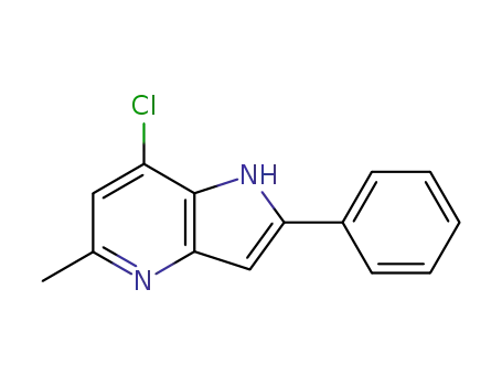 Molecular Structure of 1026076-88-9 (7-chloro-5-methyl-2-phenyl-1H-pyrrolo[3,2-b]pyridine)