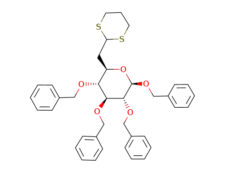 benzyl 6-deoxy-6-(2'dithianyl)-2,3,4-tri-O-benzyl-β-D-glucopyranoside