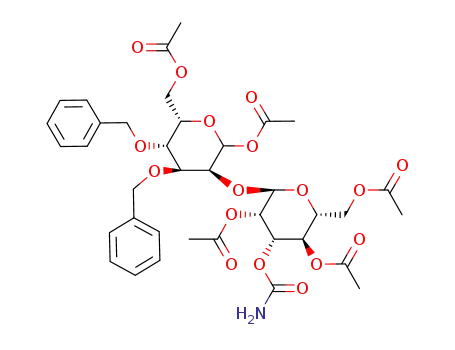 1,6-di-O-acetyl-3,4-di-O-benzyl-2-O-(2,4,6-tri-O-acetyl-3-O-carbamoyl-α-D-mannopyranosyl)-L-gulopyranose