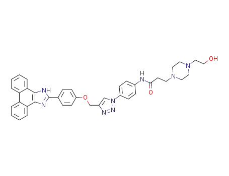 N-(4-(4-((4-(1H-phenanthro[9,10-d]imidazol-2-yl)phenoxy)methyl)-1H-1,2,3-triazol-1-yl)phenyl)-3-(4-(2-hydroxyethyl)piperazin-1-yl)propanamide
