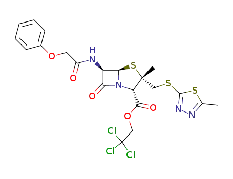 trichloroethyl 2α-<(2-methyl-1,3,4-thiadiazol-5-yl)thiomethyl>-2β-methyl-6β-(phenoxyacetamido)-penam-3α-carboxylate