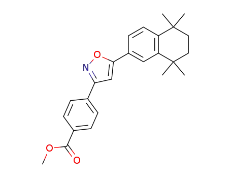 Molecular Structure of 352550-81-3 (4-[5-(5,6,7,8-tetrahydro-5,5,8,8-tetramethylnaphthalen-2-yl)isoxazol-3-yl]benzoic acid methyl ester)