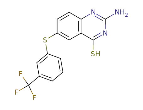 2-amino-6-<<3-(trifluoromethyl)phenyl>thio>-4-quinazolinethiol