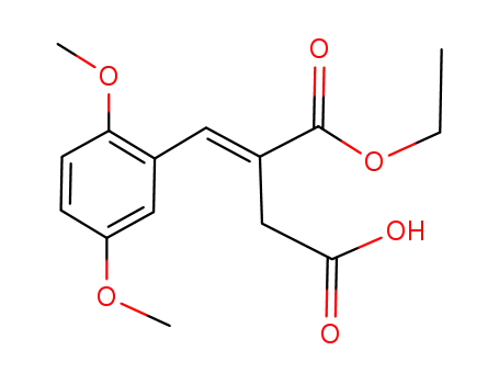 Molecular Structure of 834866-81-8 (Butanedioic acid, [(2,5-dimethoxyphenyl)methylene]-, 1-ethyl ester,
(2E)-)