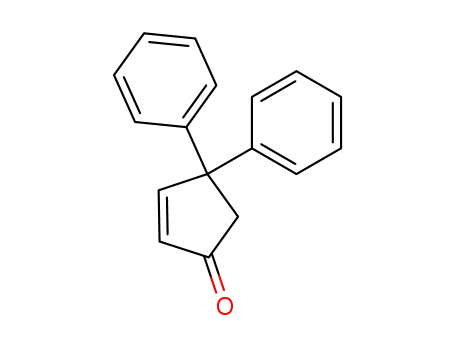 Molecular Structure of 38464-75-4 (2-Cyclopenten-1-one, 4,4-diphenyl-)