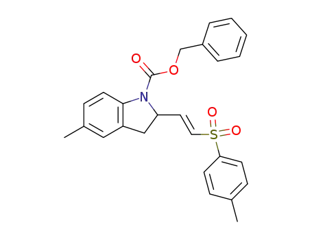 1H-Indole-1-carboxylic acid,
2,3-dihydro-5-methyl-2-[(1E)-2-[(4-methylphenyl)sulfonyl]ethenyl]-,
phenylmethyl ester