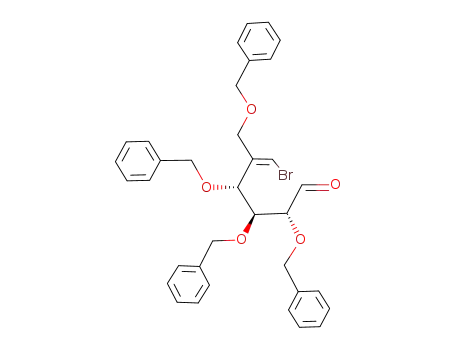 (Z)-(2R,3S,4R)-2,3,4-Tris-benzyloxy-5-benzyloxymethyl-6-bromo-hex-5-enal
