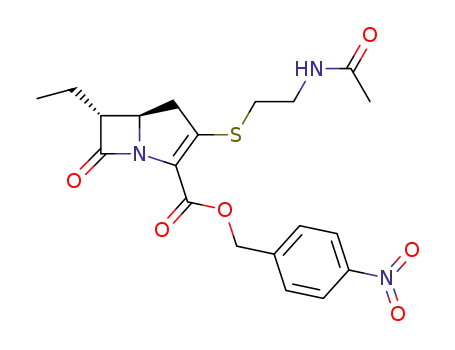 p-Nitrobenzyl (5R,6R)-3-(2-acetamidoethylthio)-6-ethyl-7-oxo-1-azabicyclo[3.2.0]hept-2-ene-2-carboxylate