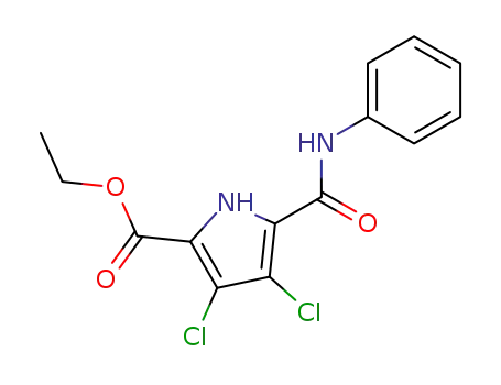 Molecular Structure of 473543-60-1 (3,4-dichloro-5-phenylcarbamoyl-1H-pyrrole-2-carboxylic acid ethyl ester)