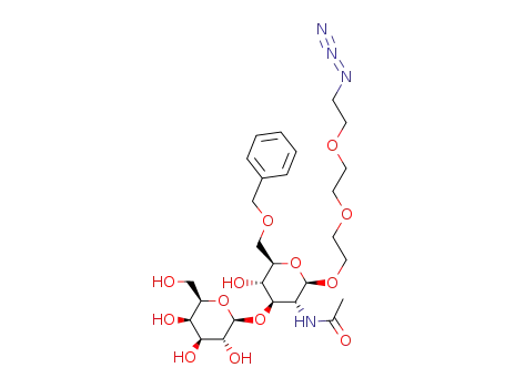 8-azido-3,6-dioxaoctyl 2-acetamido-6-O-benzyl-2-deoxy-3-O-(β-D-galactopyranosyl)-β-D-glucopyranoside