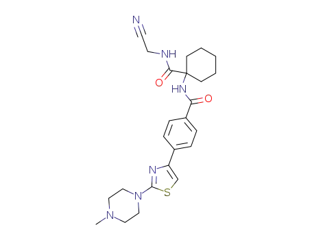 N-(1-((cyanomethyl)carbamoyl)cyclohexyl)-4-(2-(4-methylpiperazin-1-yl)thiazol-4-yl)benzamide