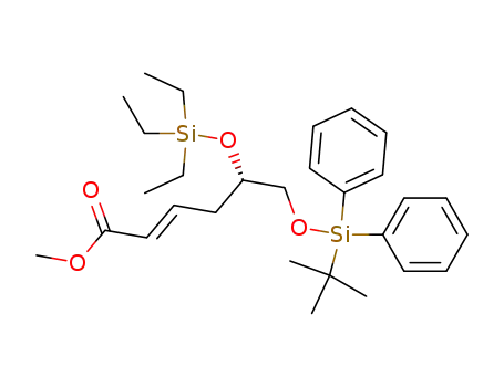 2-Hexenoic acid,
6-[[(1,1-dimethylethyl)diphenylsilyl]oxy]-5-[(triethylsilyl)oxy]-, methyl ester,
(2E,5S)-