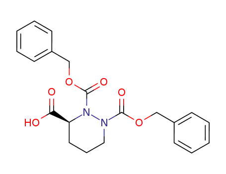 Molecular Structure of 816454-25-8 (1,2-dibenzyl 3-tert-butyl piperazine-1,2,3-tricarboxylate)