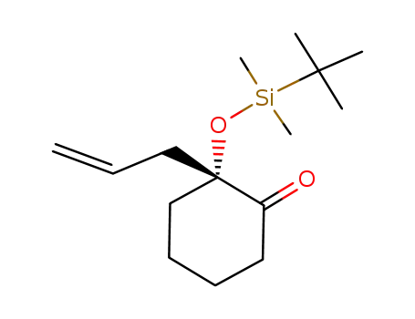 Molecular Structure of 925462-17-5 (Cyclohexanone,
2-[[(1,1-dimethylethyl)dimethylsilyl]oxy]-2-(2-propen-1-yl)-, (2R)-)