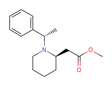 2-Piperidineacetic acid, 1-[(1S)-1-phenylethyl]-, methyl ester, (2R)-