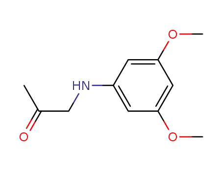 Molecular Structure of 827024-98-6 (2-Propanone, 1-[(3,5-dimethoxyphenyl)amino]-)
