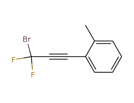 Molecular Structure of 849729-97-1 (Benzene, 1-(3-bromo-3,3-difluoro-1-propynyl)-2-methyl-)