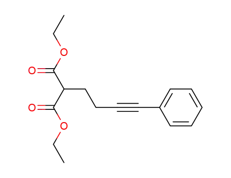 Molecular Structure of 440095-53-4 (2-(4-phenyl-3-hexynyl)malonic acid diethyl ester)