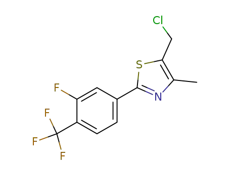 2-[3-FLUORO-4-(TRIFLUOROMETHYL)PHENYL]-4-METHYL-5-CHLOROMETHYL THIAZOLE