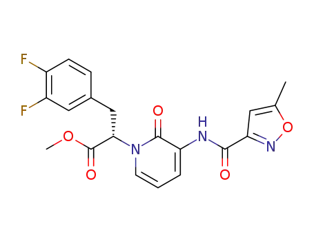 (2S)-3-(3',4'-difluorophenyl)-2-{3''-[(5'''-methylisoxazole-3'''-carbonyl)amino]-2''-oxo-2''H-pyridin-1''-yl}propionic acid methyl ester