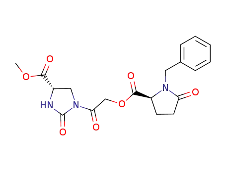 methyl 1-[(1-benzyl-5-oxopyrrolidine-2(S)-carbonyloxy)acetyl]-2-oxoimidazolidine-4(S)-carboxylate