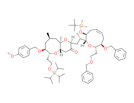 2-{2-[8-benzyloxy-9-(2-benzyloxy-ethyl)-3-(<i>tert</i>-butyl-dimethyl-silanyloxy)-2,3,4,7,8,9-hexahydro-oxonin-2-yl]-propyl}-7-(4-methoxy-benzyloxy)-9,10a-dimethyl-6-(2-triisopropylsilanyloxy-ethyl)-octahydro-1,5-dioxa-benzocycloocten-3-one