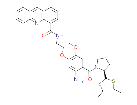 (2S)-N-{4-[2'-(4-acridinylcarboxamido)-ethyl]-oxy-5-methoxy-2-aminobenzoyl}pyrrolidine-2-carboxaldehyde diethyl thioacetal