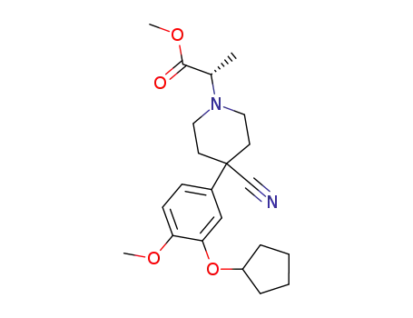 methyl (2S)-2-{4-cyano-4-[3-(cyclopentyloxy)-4-methoxyphenyl]piperidin-1-yl}propanoate