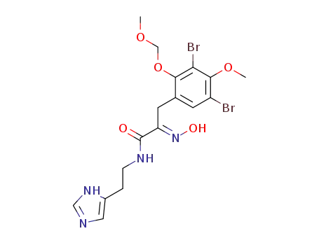 3-(3,5-dibromo-4-methoxy-2-methoxymethoxy-phenyl)-2-hydroxyimino-<i>N</i>-[2-(3<i>H</i>-imidazol-4-yl)-ethyl]-propionamide