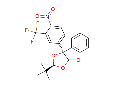 1,3-Dioxolan-4-one,
2-(1,1-dimethylethyl)-5-[4-nitro-3-(trifluoromethyl)phenyl]-5-phenyl-,
(2S,5R)-