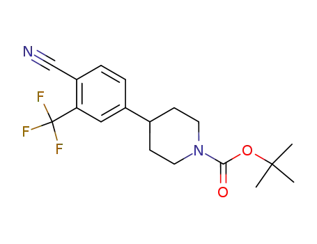 tert-butyl 4-[4-cyano-3-(trifluoromethyl)phenyl]piperidine-1-carboxylate