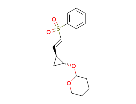 (+)-(1R,2S)-2-[2-(2-benzenesulfonylvinyl)-1-(tetrahydropyran-2-yloxy)]-cyclopropane