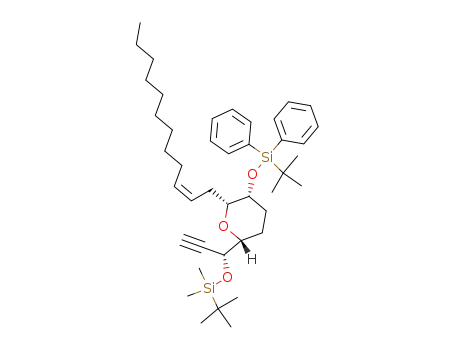 (2R,3R,6R)-3-{[tert-butyl(diphenyl)silyl]oxy}-6-{(R)-1-{[tert-butyl(dimethyl)silyl]oxy}prop-2-ynyl}-2-[(Z)-dodec-2-enyl]tetrahydro-2H-pyran